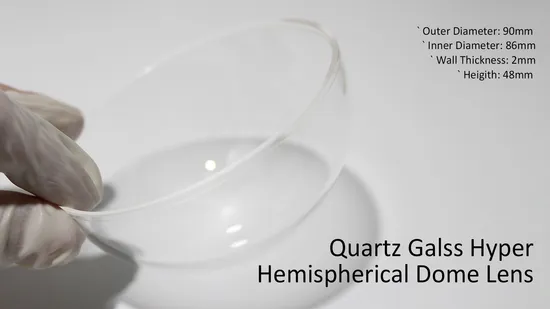 Cúpula de vidro óptico/Cúpula de proteção óptica/Cúpula óptica/Cúpula de quartzo/Cúpula de proteção de quartzo