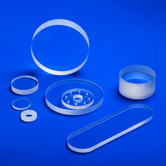 Bolacha de silicone fundida de placa de vidro de quartzo de resistência térmica de alta temperatura